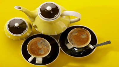 نوشیدنی-زرد-قهوه-کاپوچینو-کافی میکس-فنجان-میوه